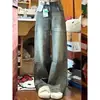 Pantalones largos casuales rectos de pierna ancha, sueltos, de cintura alta, moda nueva de primavera para mujer, jeans vintage desgastados de largo hasta el suelo, modernos