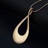 Amazon Transfronterizo Diseño Minimalista de Nicho Estilo Europeo y Americano Forma de Gota de Agua Colgante de Joyería Cepillada Cadena para Suéter Lujo Ligero