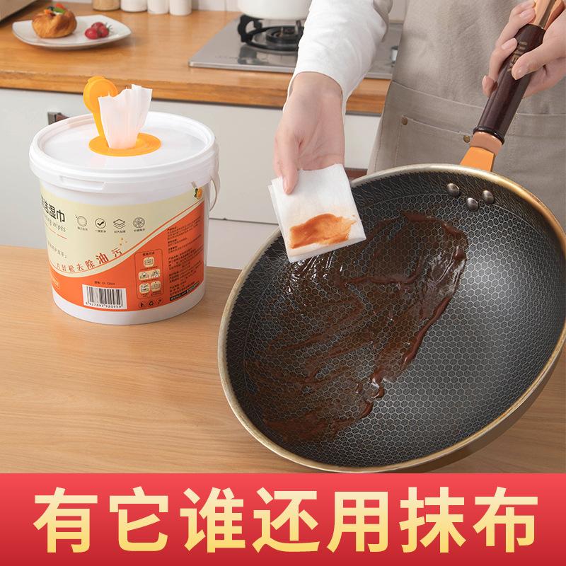 500抽-桶装厨房清洁湿巾09