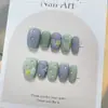 Armadura de mano sentido avanzado hecho a mano ins explosiones diamante roto mariposa uña piezas de uña al por mayor uñas portátiles