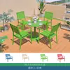 Mesas e Cadeiras Externas para Pátio, Varanda, Vila, Alumínio Fundido para Jardim ao Ar Livre, Conjunto de Mesa de Café Metálica de Lazer para Uso Doméstico