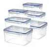 Caja Rectangular de Almacenamiento de Plástico de Grado Alimenticio para Cocina con Tapa, Transparente, Sellada, Resistente al Microondas, Resistente al Calor, Caja para Almacenamiento de Frutas