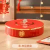Bandeja de Doces para Casamento e Ano Novo, Frutas Secas, Bandeja Compartimentada para Nozes, Doces e Salgadinhos para Mesa de Centro de Sala de Estar Doméstica com Caixa de Armazenamento com Tampa