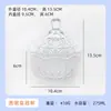 Taza Vacía de Vidrio Transparente Resistente a Altas Temperaturas Contenedor para Velas de Aromaterapia Caseras DIY Taza de Cristal con Tapa con Patrón Colorido Escarchado
