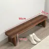Banco largo de madera maciza para cambiarse los zapatos en la entrada, banco largo para uso doméstico, banco largo de madera anticorrosión para exterior, balcón, jardín, soporte para plantas suculentas