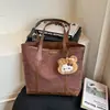 Bolsa Tote de Trabalho e para o Dia a Dia com Contraste de Cores e Grande Capacidade 2025 Nova Tendência Versátil Bolsa de Ombro Grande para Mulheres