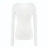 Camiseta de Manga Larga con Cuello en V Ligeramente Transparente Estilo Europeo Nuevo Deseo Puro Moda Versátil Estilo Básico Conjunto Protección Solar Adelgazante Top