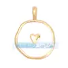 M18 L26 K07 Accesorios para joyería DIY colgante de cobre puro colgante pequeño luna triángulo corazón de melocotón redondo marca