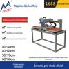 DSMC / Dashan Ming fornecedor de máquina de estampagem a quente de pressão de ar máquina de perfuração a quente de roupas de estação dupla