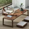 Mesa Japonesa Tatami Mesa Baja Lujo Ligero Balcón Madera Maciza Mesa de Té Zen Kung Fu Té Mesa Kang Mesa de Café Pequeña Escritorio Largo
