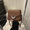 Bolsos para Mujer, Textura de Alta Gama, Cierre de Media Luna, Bolso Cuadrado Pequeño, Nuevo Bolso Bandolera de Hombro de Moda 2025, Bolso Versátil para Viajeras para Mujer