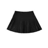 A1010-25 Nuevo Estilo de Invierno Estilo Europeo y Americano Estilo Preppy Sexy Falda Plisada de Lana de Cintura Alta con Falda Interior