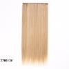 Peruca feminina europeia e americana, extensão de cabelo longo e liso, peça única, cinco clipes, peruca de cabelo com grampo, cortina de cabelo de fibra química, tomada de fábrica