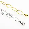Soldadura boca grande forma O no abierta cadena de acero inoxidable repujada collar de cadena repujada joyería de acero de titanio dorado galvanizado al vacío