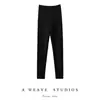Leggings de cachemir 100% puro para mujer, alta elasticidad, cintura elástica, pantalones de felpa, nuevos pantalones largos de punto para otoño e invierno, modernos