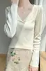 Suministro Directo de Fábrica Cárdigan de Cuello Alto Chaqueta para Mujer Otoño e Invierno Botón Colorido Tejido de Punto Top Corto Retro Elegante
