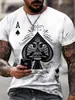 Transfronterizo Primavera Verano Nuevo Venta Caliente Estampado de Letras 3D Moda Tendencia Holgado Casual Deportivo Camiseta de Manga Corta para Hombre