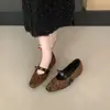 Zapatos Mary Jane Retro de Ante con Tacón Oculto y Lazo First Encounter Season para Mujer Estilo Nuevo Primavera 2026 con Correa Baja para Combinar con Faldas