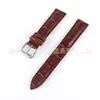 Pulseira de Couro Genuíno para Relógio Unissex Universal de Couro de Vaca com Fivela de Pino Jacaré de Bambu Corrente de Relógio Macia à Prova d'Água Acessórios