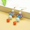 Aretes de Jade Natural Birmano Grado A Aiyu con Ganchos de Oreja Esmaltados Ruyi Venta al por Mayor y Dropshipping S3120905