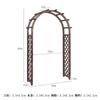 Arco de Madera de Frijol Soporte para Flores Jardín Exterior Patio Enrejados Soporte para Enredaderas Escaladoras Planta Valla de Madera Carbonizada Puerta Soporte para Uvas