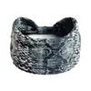 Diadema con Estampado de Leopardo, Cebra y Serpiente Europea y Americana Sexy para Mujer Diadema Elástica Nudo Diadema Deportiva