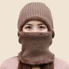 Máscara cálida para ciclismo, bufanda resistente al frío para exteriores, protección facial para esquí, gorro de lana de punto para invierno