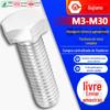 Parafuso galvanizado de ferro Parafuso sextavado externo Parafuso sextavado externo Fixador padrão de cabeça hexagonal M5 / M6 / M8 / M10