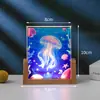 Marco de Fotos de Medalla de Cristal Impreso a Color UV Lámpara de Noche Luminosa Plantilla Adorno de Decoración para el Hogar y el Dormitorio Lámpara Regalo Creativo Premio
