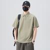 Camisa polo masculina Shanggu, nova, solta, de manga curta, estilo Hong Kong, casual, da moda, primavera