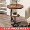 Mesa Auxiliar de Sofá, Mesa Pequeña para Sala de Estar, Mesa de Café Pequeña para el Hogar, Mesa Redonda Pequeña para Balcón, Mesa de Esquina Sencilla, Mesita de Noche para Dormitorio con Almacenamiento
