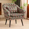 Sofá Individual Lavável de Veludo Cotelê Retrô Nórdico para Varanda de Casa, Hotel, Apartamento, Estilo B&B, Cadeira Casual para Quarto