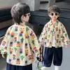 Camisa de robot para niño primavera y otoño 2026 nueva estilo coreano infantil elegante casual para niños pequeños y medianos