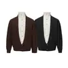 Ropa Vintage Yidao Otoño 2026 Nuevo Estilo Retro Americano Old Money Cárdigan de Punto Falso de Dos Piezas Multiforma de Cuello Alto para Hombre