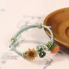 Pulsera Tejida a Mano con Nudo Wenchang Ganadora del Primer Premio, Se Puede Ensartar con Cuentas, Hilo Rojo para el Éxito, Nuevo Diseño de Nudo Ajustable