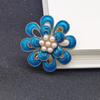 Tang cloisonne Phoenix acessórios para cabelo estilo antigo traje antigo cocar Hanfu borla azul queimando grampo de cabelo estilo antigo grampo de cabelo U grampo de bico de pato