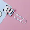 Lindos marcapáginas con forma de panda, clips de papel con formas adorables, papelería de oficina para agenda de estudiante al por mayor