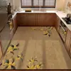 Alfombrilla de cocina estilo vintage, antideslizante y resistente al aceite, lavable y de fácil limpieza de tierra de diatomeas, absorbente de agua, impermeable, de cobertura completa, alfombra resistente a la suciedad