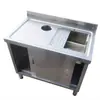 Encimera de Cocina de Acero Inoxidable para Cortar Frutas con Fregadero Integrado, Estufa Doméstica, Banco de Trabajo Sencillo, Modelo 304 o Posterior