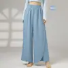 Calça com Fenda para Dança Clássica Calça para Dança Chinesa Calça para Prática de Estudantes Roupa de Performance Feminina Elegante Calça de Pernas Largas para Dança Moderna