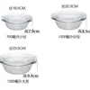 Tazón de Cristal de Borosilicato Castillo con Doble Asa Crujiente con Tapa de Vidrio Transparente para Fideos Instantáneos Apto para Horno, Microondas, Horno Tostador, Refrigerador