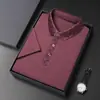 Camiseta de manga curta masculina alta qualidade solta POLO gola alta casual de negócios jaqueta de pai de meia-idade masculina T-shirt atacado