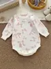 Suéter de Punto con Lazo para Niños Mono de Otoño e Invierno 100% Algodón Puro Bebé Clase A Informal Suéter para Bebé Niñas