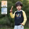 100% AlgodãoMianhuatang Camiseta de Manga Longa Infantil Antibacteriana Classe A Algodão Puro Manga Raglan Meninos e Meninas Primavera e Outono Bebê
