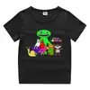 Ropa infantil nueva de 2023, camiseta de manga corta de verano para niños, camisa de algodón para niños y niñas, camiseta de media manga para bebés, top para niños