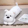 Almofada de Pelúcia Longa de Cachorro Fofo para Dormir na Cama, Almofada para Apoiar as Pernas de quem Dorme de Lado, Presente de Almofada para Abraçar para Meninas