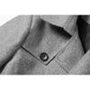 Tienda de Fábrica Ropa de Trabajo Abrigo de Lana de Largo Medio Estilo Británico Moda Juvenil Casual Doble Botonadura Cinturón Cortavientos Chaqueta