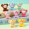 Parche de Cuero Sintético Patchwork Hermana Mayor DIY Llavero de Bolsa Ciega de Moda Decoración Colgante Adorno Pequeño Muñeca Linda Piezas Lindas