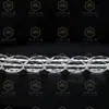 Cuentas Largas de Arroz Transparentes Facetadas Brillantes K9 de 6 mm de Gama Alta, Cuentas de Oliva, Cuentas de Vidrio de Cristal de Tambor de Cintura, Accesorios para Joyería con Cuentas