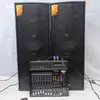 Sistema de Áudio para Casamento Amplificador com Mixer de 8 Canais Combo Alto-falantes de Performance Duplos de 15 Polegadas Reunião KTV